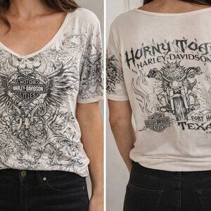 Women's Harley Davidson t-shirt - Horney Toad - Fort Hood sz 2x